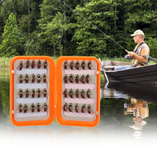 40pcs Fly Fishing Lure Kit Dry Fly Fliegen-Köder-Haken Feder-Flügel für Forelle Bass Fishing