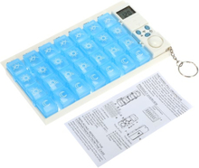 Pill Box Timer Digital-Pillen Erinnerung 7-Tages-Medizin-Organisator-Behälter abnehmbare LED-Licht 4 Gruppen Wecker