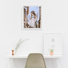 Rahmenlose DIY Digitales Ölgemälde 16 * 20 '' Little Angel Handbemalte Baumwolle Leinwand Malen Nach Anzahl Kit Home Office Wandkunst Gemälde Decor