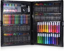 168pcs Zeichnung Stift Kunst Set Kit Malerei Skizzieren Farbe Bleistifte Kreide Öl Pastell Wasser Farbe Kleber mit Fall für Kinder Kinder