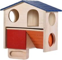 Hamster Haus zu Hause hölzerne Versteck Hütte Hütte zwei Schichten kleine Tier Haustier Ratte Mäuse Chinchilla Galesaur Spielplatz Spielzeug