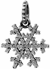 Romacci S925 Sterling Silber Schneeflocke baumelnd Anhänger CZ Diamant passt für 3mm Glücksbringer Armband DIY feine Frauen Schmuck Weihnachtsgeschenk