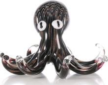Tooarts Black Octopus Geschenk Glas Ornament Tierfigur Handblown Home Decor