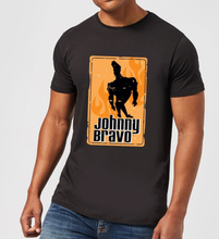 Johnny Bravo Fire Men's T-Shirt - Black - S
