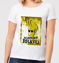 Johnny Bravo Distressed Women's T-Shirt - White - S