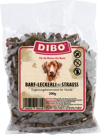 DIBO BARF-Leckerli mit Strauss - 200 g