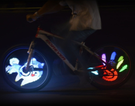 64 LEDs Drahtlose Fahrrad Speichen Lichter Farbwechsel Programmierbare Fahrrad Licht Speichen Rad Licht Fahrrad Licht Lampe
