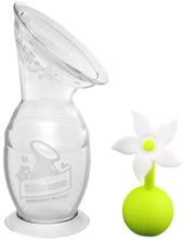 haakaa® Brystpumpe, med sugebase 150ml inkl. blomsterlukkesæt hvid