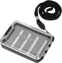 Clear Fly Box Easy Grip Schaum Portable Pocket Fishing Flies Box Case mit Umhängeband