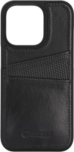 Krusell: Leather CardCover iPhone 14 Pro Svart