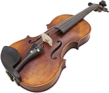 4/4 full-Size handgefertigte massive Holz akustischen Violine Geige mit der Ausführung der Fall Tuner Schulter Rest String Tuch Rosin Sordine Reinigung