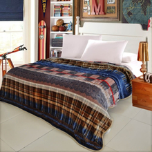 Rasterquadrate Muster gedruckten Flanell Decke Bett Laken Bettwäsche Home Textiles Queen Größe 200 * 230CM