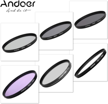 Andoer 72mm UV + CPL + FLD + ND(ND2 ND4 ND8) Fotografie Filter Kit Set UV Circular Polfilter fluoreszierende Graufilter Filter für Canon Nikon Sony Pentax DSLR-Kameras