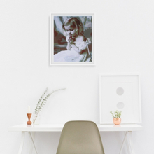 Rahmenlose DIY Digitale Ölgemälde 16 * 20 '' Kleines Mädchen Handbemalte Baumwolle Leinwand Malen Nach Anzahl Kit Home Office Wand kunst Gemälde Decor