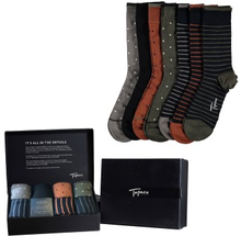 Topeco 7 stuks Men Bamboo Socks Gift Box