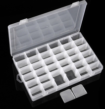Lixada Portable Durchsichtigen Kunststoff Angelgerät Box Organizer Vorratsbehälter mit Einstellbare Teiler 36 Grids