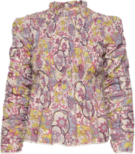 Everyday Top Bluse Langermet Multi/mønstret By Ti Mo*Betinget Tilbud