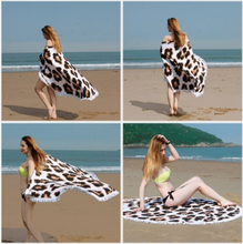 150cm Durchmesser runde bunte Strand Handtuch Tapisserie Matte Picknick Decke Strand Schal mit Fransen Quasten für Urlaub Reise