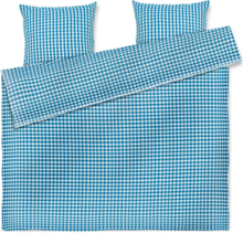 Bæk&Bølge Påslakanset 220X220 Cm Se Home Textiles Bedtextiles Bed Sets Blue Juna