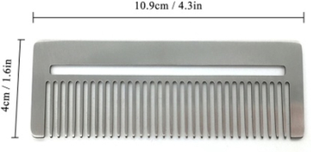 Edelstahl Kamm Metall Haar / Bart Kamm multifunktionale Mini Kamm antistatische Bart Schnurrbart Rasieren Kamm