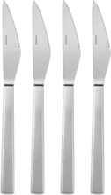 Maya 2000 Steakkniv 4 Stk Steel Home Kitchen Knives & Accessories Knife Sets Sølv Stelton*Betinget Tilbud