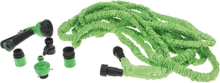 Anself 75FT Expandable Ultralight Garden Hose Fittings Set Flexible Water Pipe + Faucet Connector + Fast Connector + Valve + Multi-functional Spray Nozzle Green