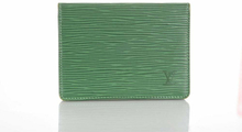 Pre-owned Wallet Card holder Epi Leather