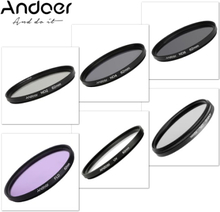 Andoer 62mm UV + KPL + FLD + ND (ND2 ND4 ND8) Fotografie Filter Kit Set Ultraviolett zirkular-polarisierende Fluoreszenz-neutral-dichte-filter für Nikon Canon Sony Pentax DSLRs