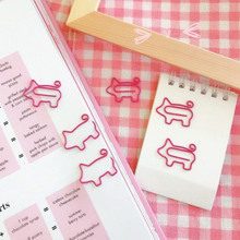Cartoon kleine süße kreative Schwein Clip Papierrolle Schwanz Schwein Lesezeichen Büroklammer