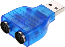 USB zu Dual PS / 2 Adapter USB A Stecker zu PS2 Female Converter Splitter für Maus Tastatur