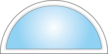 Dekorfönster Halvmåne helglas Modul 6x3