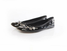 Pre-owned patent leather ballerinas with studs