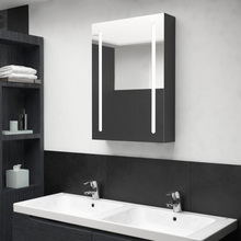 vidaXL Spegelskåp med LED svart 50x13x70 cm