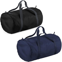 Set van 2x kleine sport/draag tassen 50 x 30 x 26 cm - Zwart en Donkerblauw