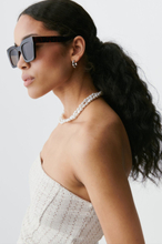Gina Tricot - Chunky sunglasses - solglasögon - Brown - ONESIZE - Female