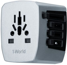 MOMAX 1-World 4 USB AC rejseadapter Worldwide rejseoplader til telefoner og tablets