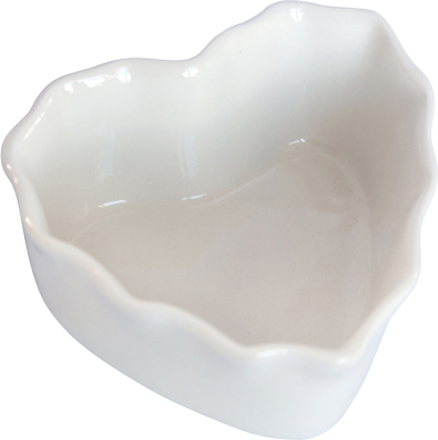 Gerbera - Provence hjerteformet skål 11 cm hvit