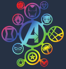 Avengers Rainbow Icon Hoodie - Navy - S