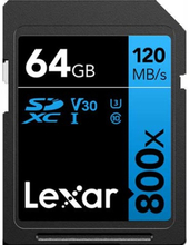 64 GB Lexar High-Performance 800x 120MB/s SDXC UHS-I V30