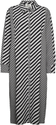 Mix Stripe Lora Dress Knælang Kjole Multi/patterned Mads Nørgaard