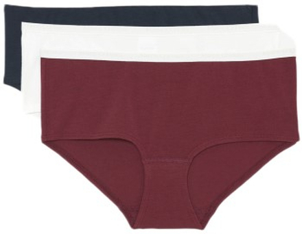 Marc O Polo Slim Fit Panty Trosor 3P Röd bomull Medium Dam