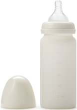 Glass Feeding Bottle - Vanilla White Baby & Maternity Baby Feeding Baby Bottles & Accessories Baby Bottles Hvit Elodie Details*Betinget Tilbud