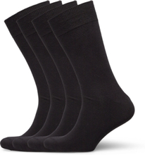 Socks 4P, Cotton Underwear Socks Regular Socks Svart TOPECO*Betinget Tilbud