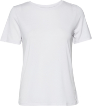 Vimodala O-Neck S/S Top/Su T-shirts & Tops Short-sleeved Hvit Vila*Betinget Tilbud
