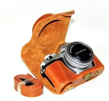 PU Leather Camera Protective Cover + Strap for Olympus OM-D E-M10 Mark II / E-M10 / E-M10 MarkIII Di