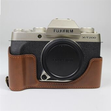 PU læder kamera halvt cover til Fujifilm Fuji X-T200/XT200