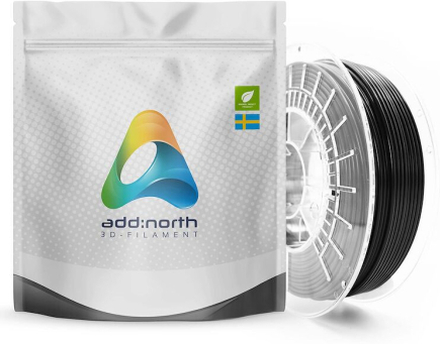 Addnorth PETG-filament för 3D-skrivare 1,75 mm Svart