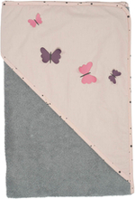 Be Be Be 's Collection Hætteklædte badehåndklæde 3D Butterfly pink