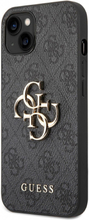 Guess PU 4G Metal Logo case iPhone 14 grijs