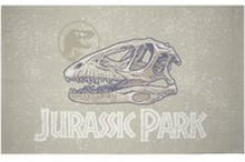 Decorsome x Jurassic Park Evergreen Fossil Head Woven Rug - Small
